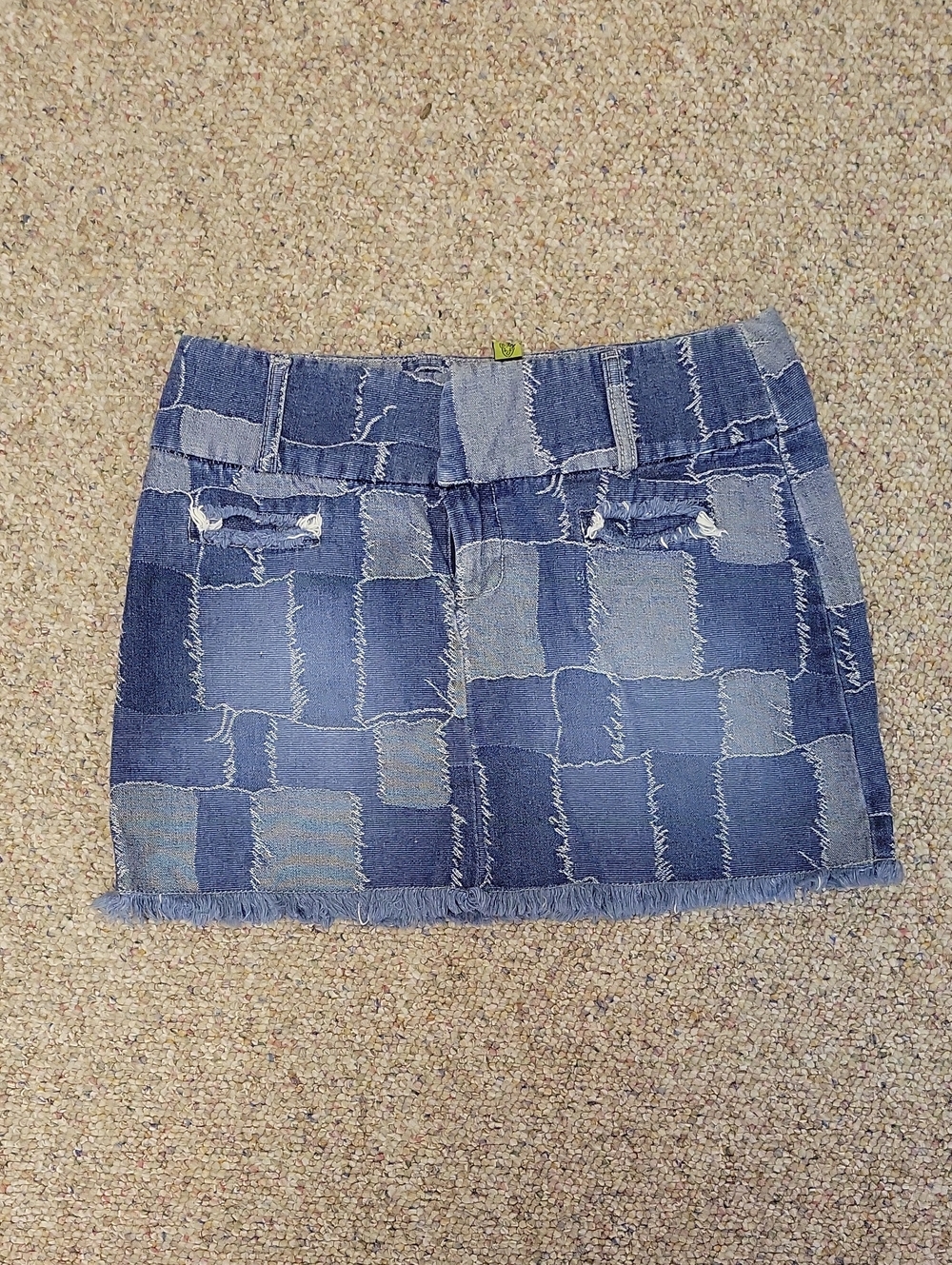 Dollhouse Y2K Patchwork Blue Denim Mini Skirt Medium Retro Indie Sleeze School